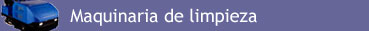 Productos - Maquinaria de limpieza